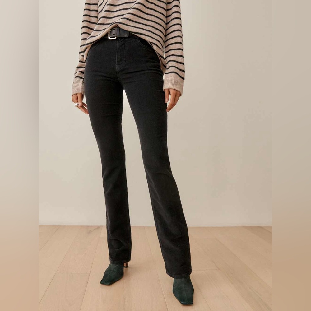 Peyton High Rise Bootcut Corduroy Pants Women's Black Pants Size 25 Gently Used